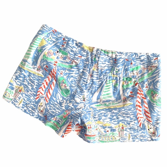 Lilly Pulitzer Get Nauti Regatta Style Flat Shorts - Picture 2 of 8
